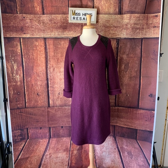 FINAL $ COMFY SOFT SURROUNDING PLUM TWO TONE DRESS - Picture 2 of 8